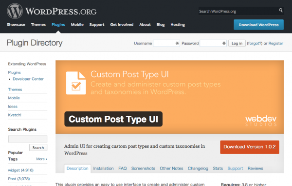 WordPress › Custom Post Type UI « WordPress Plugins
