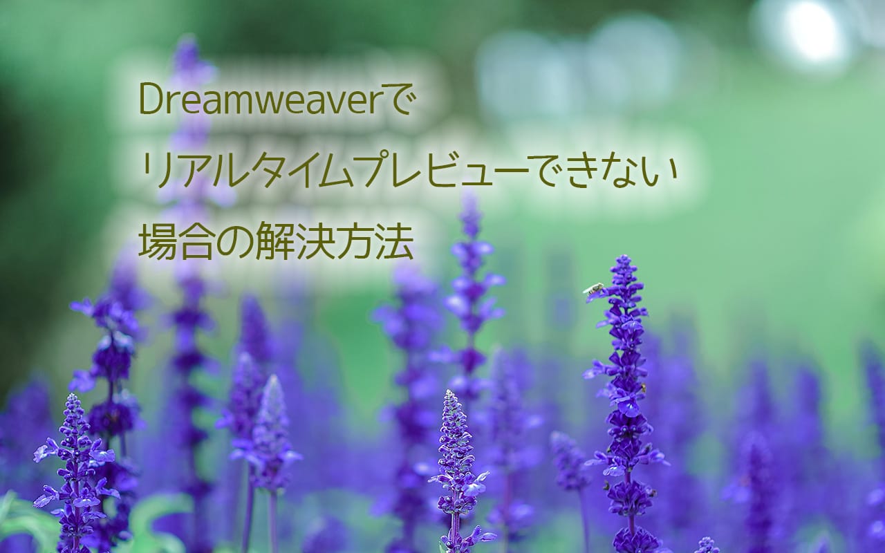 Dreamweaverでリアルタイムプレビューできない場合の解決方法